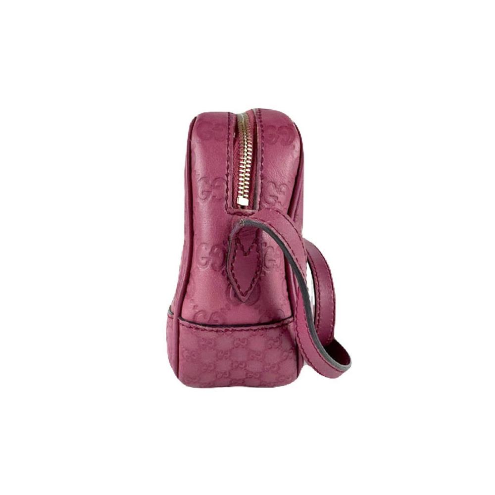 Gucci Purple Shoulder Bag Ssima Leather Crossbody Ssima